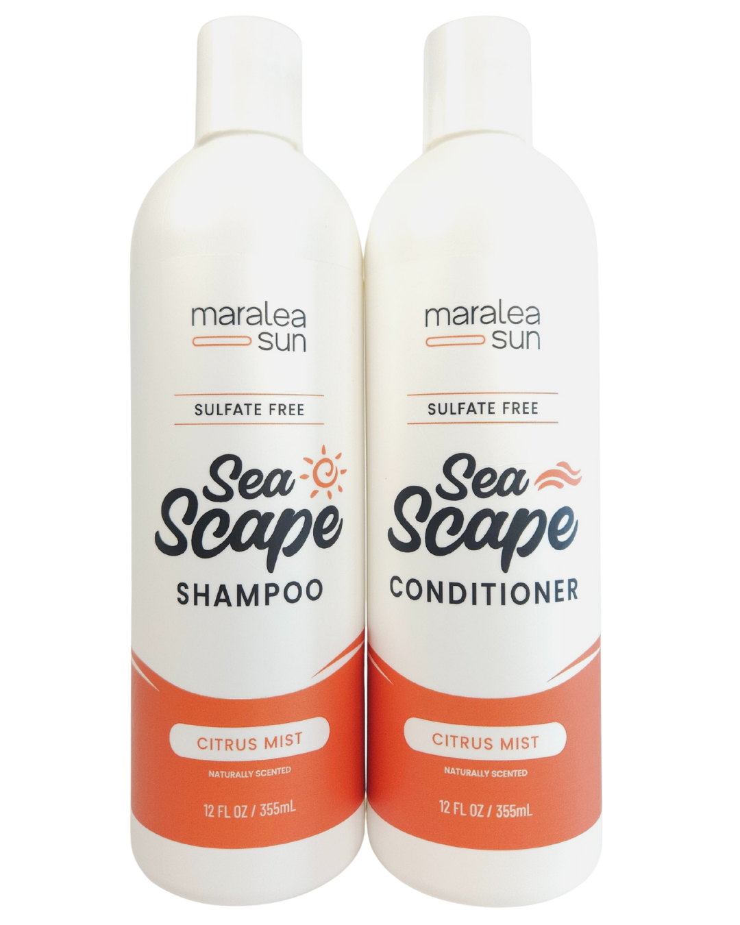 Maralea Sun Sea Scape Citrus Mist Complete Kit - shampoo and conditioner bottles with Irish Sea Moss