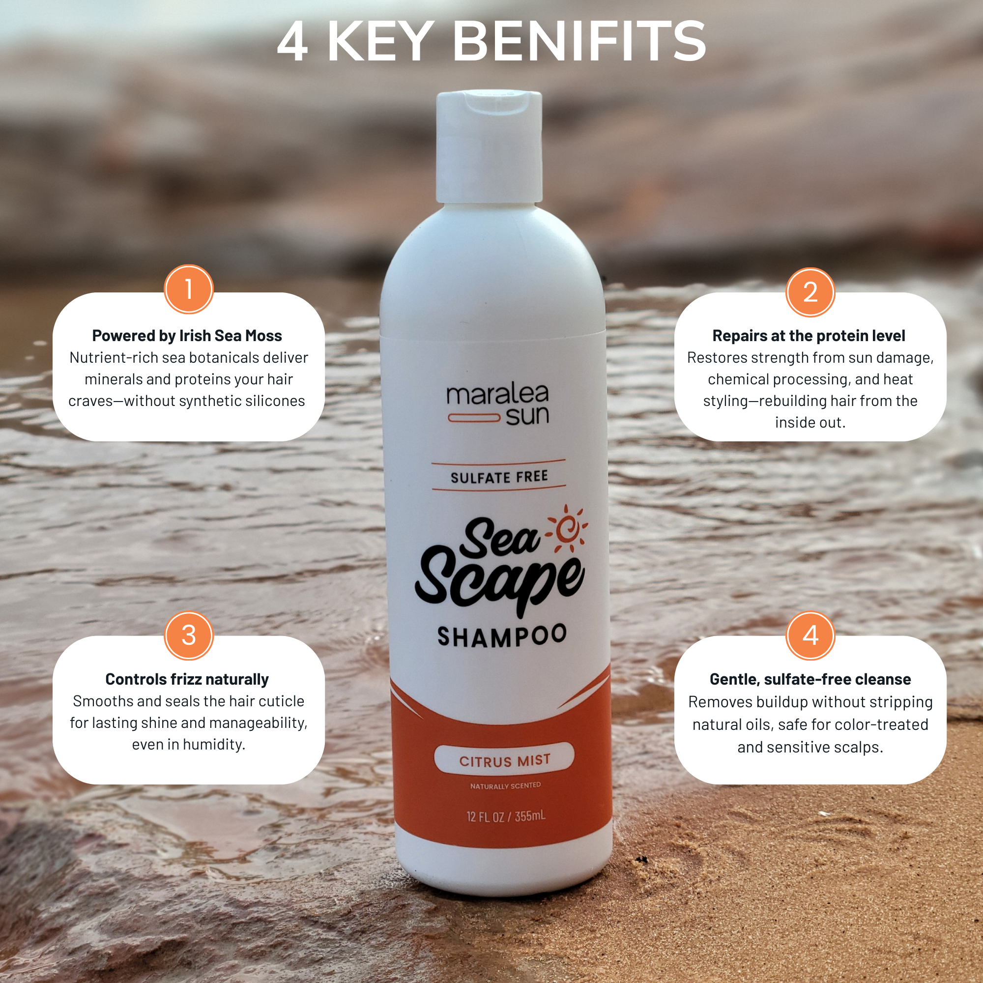 Sea Scape Shampoo - Silicone-Free Frizz Control