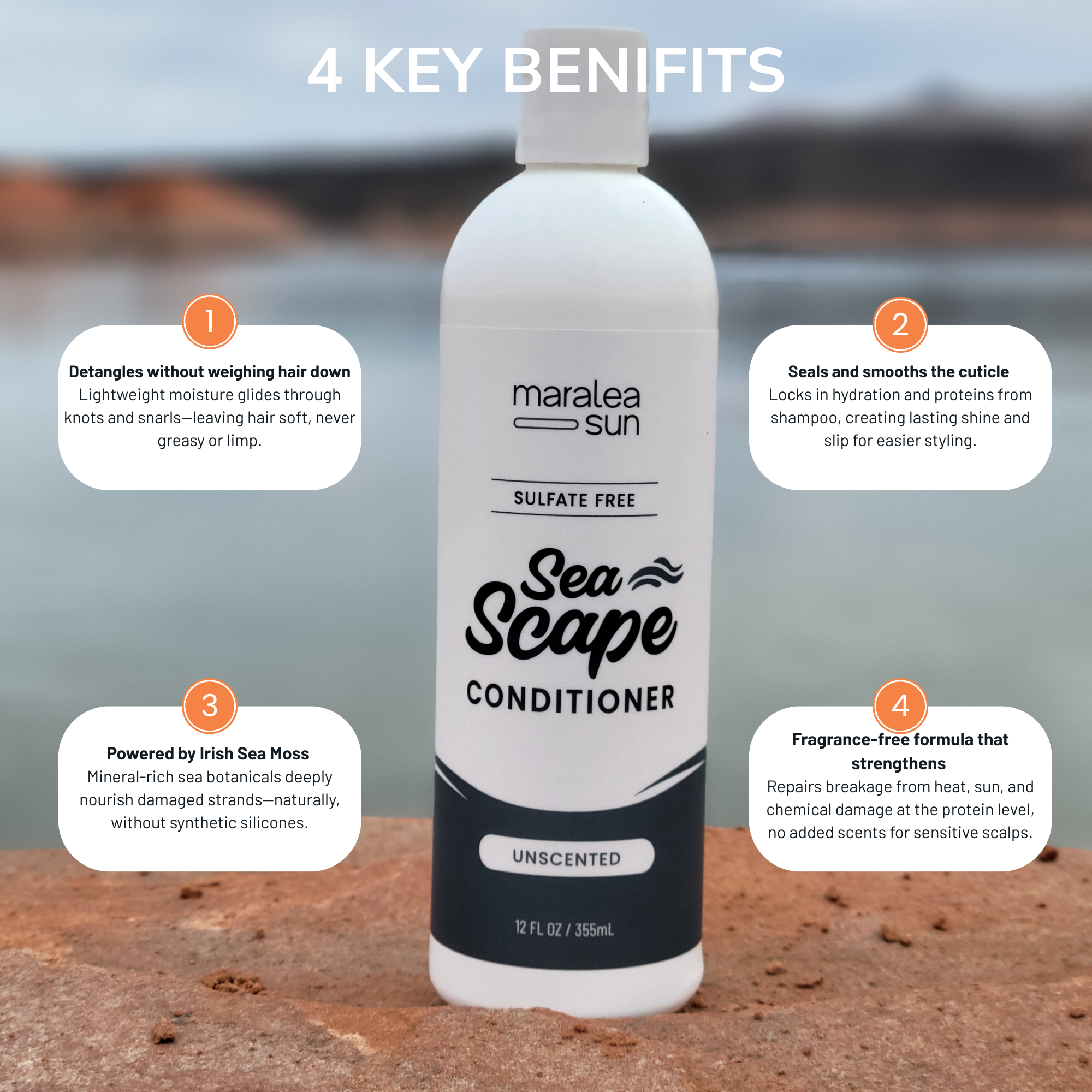 Sea Scape Frizz Control System - Unscented Complete Shampoo & Conditioner Set