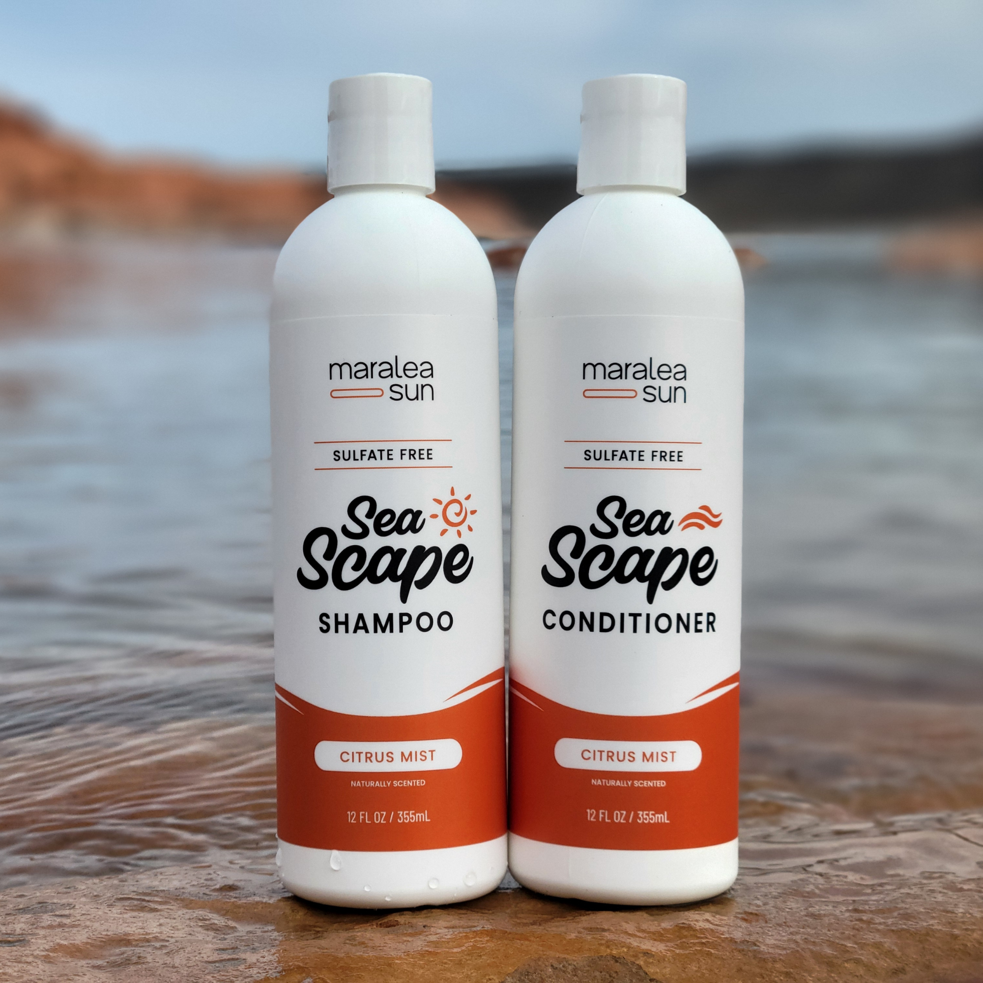 Maralea Sun Sea Scape Citrus Mist Shampoo and Conditioner Set - sulfate-free frizz control system